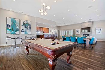 Newly renovated clubhouse with billiards